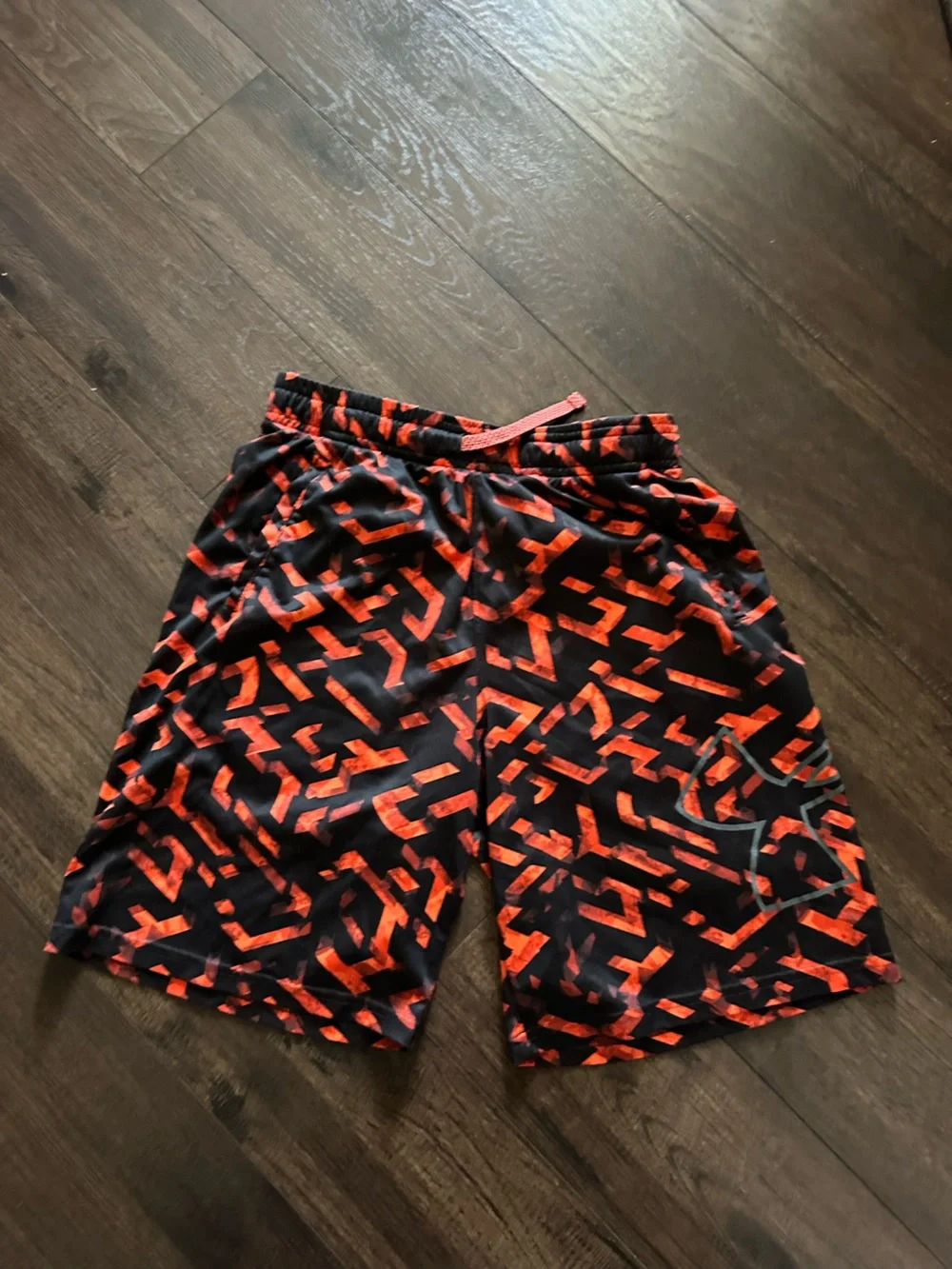 Men's Under Armour Athletic Shorts in Black & Orange - Performance Training